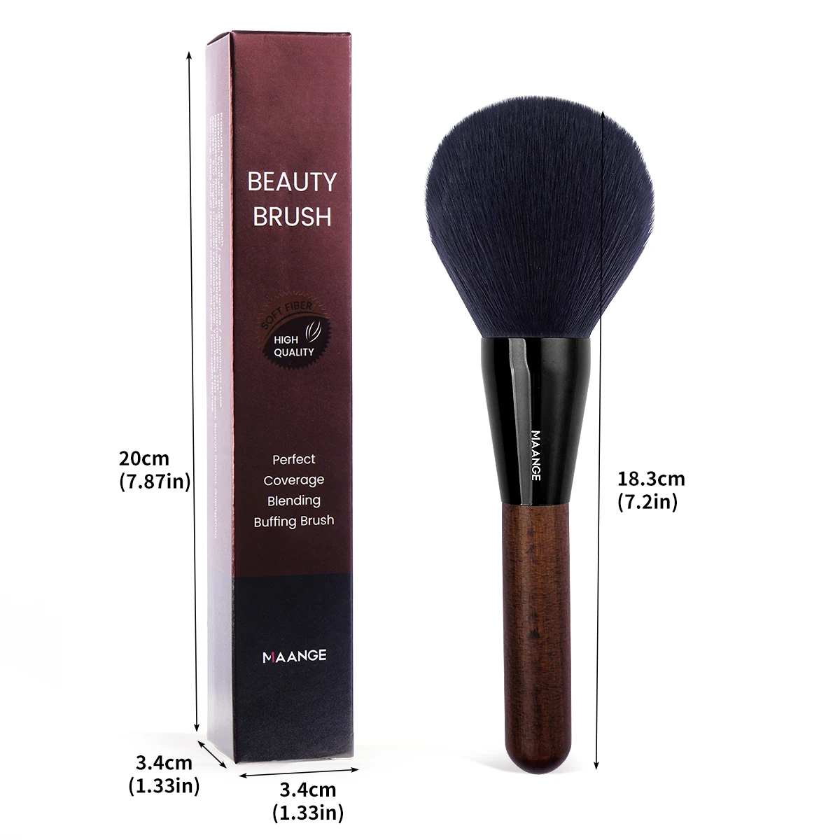 MAANGE Pennello per trucco Pennello per cipria professionale Grande setola morbida e densa Blush Miscelazione Pennelli per trucco cosmetico Strumento per la bellezza