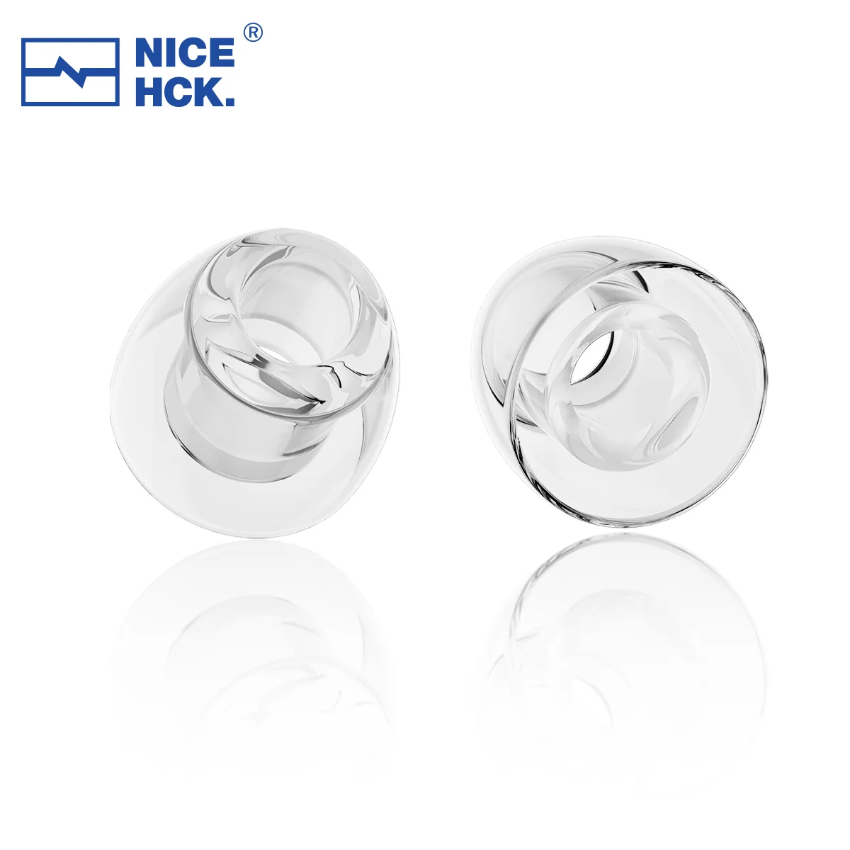 NiceHCK C03 Replacement Eartips Transparent Liquid Silicone Ear Tips Enhanced Density Soft Earplug for Davinci Explorer NX8