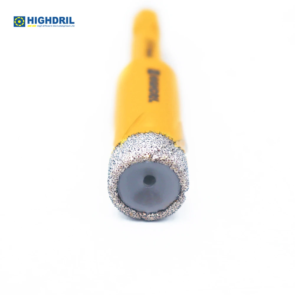 HIGHDRIL 1pc Dia8mm Diamond Vacuum Brazed Quick-fit Shank Dry Drill Bits Core Bits Hole Saw For Granite Marble Stone Concrete