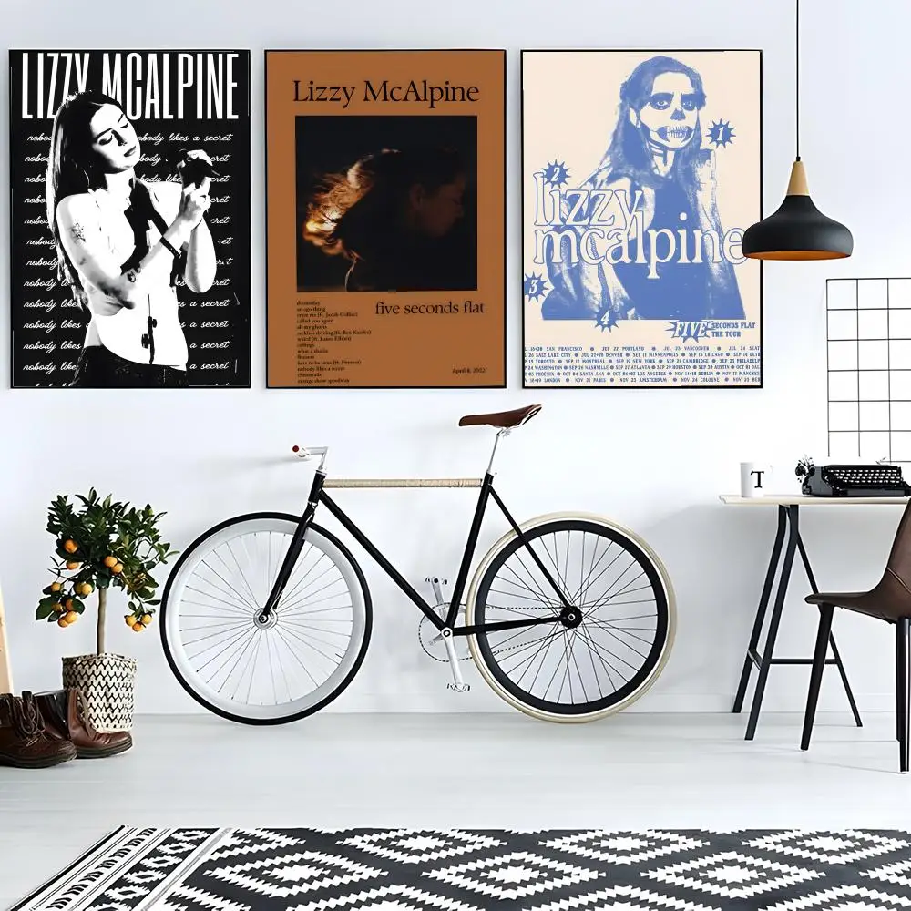 Singer L-Lizzy M-McAlpine Poster Sticky Poster Paper Sticker DIY Room Bar Cafe Wall Decor Gift