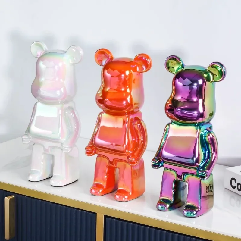 Keramik Bär Figur Cartoon Ästhetische Bär Statue Tier Figur Skulptur Dekor Luxus Wohnzimmer Dekoration Schreibtisch Zubehör