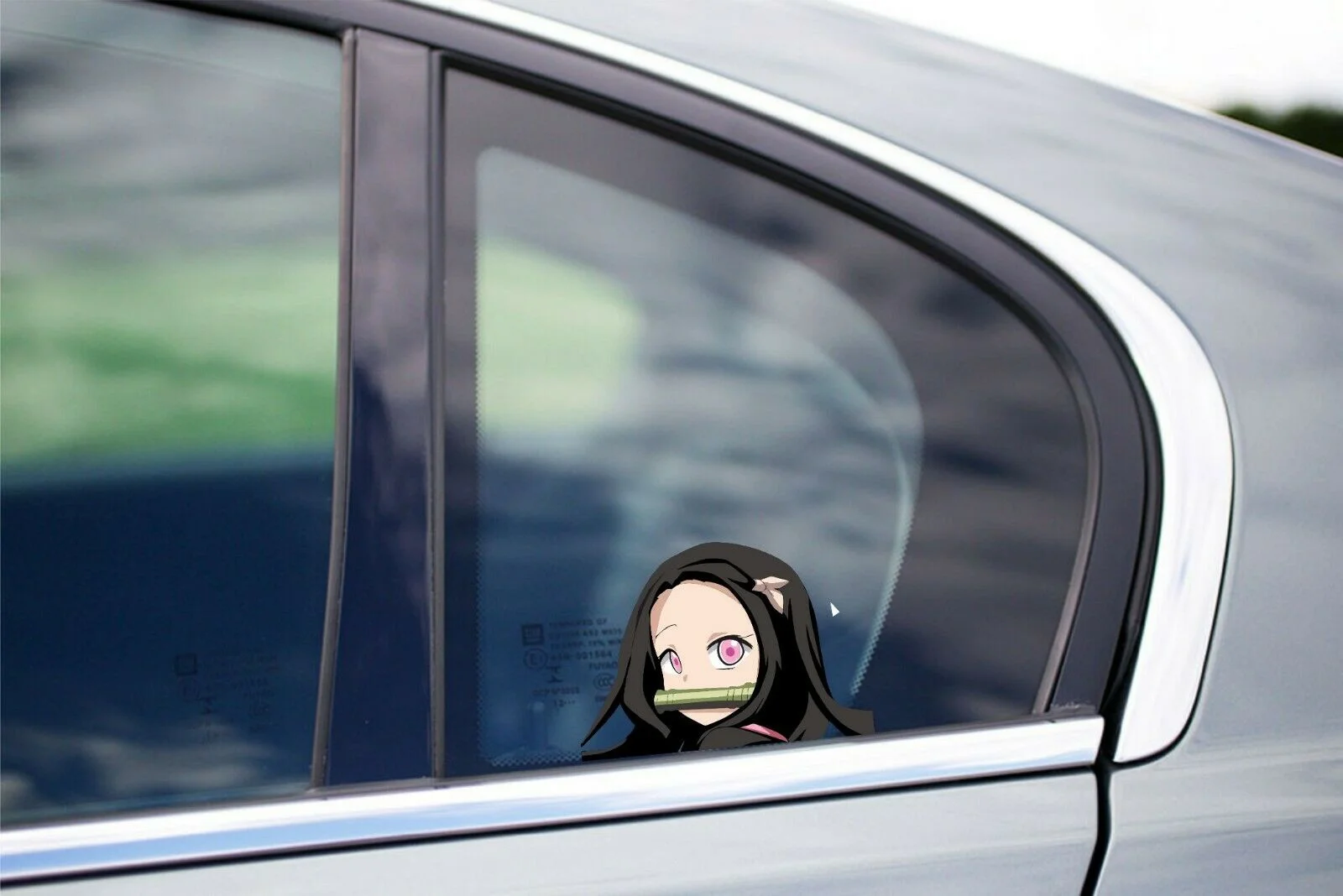 

For 1Pair/2Pcs Nezuko Peeker Peeking Window Vinyl Decal Anime girl Sticker Demon Slayer Game