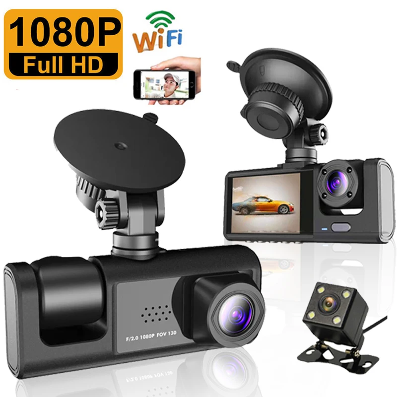 

Car DVR WiFi Full HD 1080P Dash Cam Rear View Camera Mirror Video Recorder Black Box Auto Dashcam GPS Tracker Car Accessories