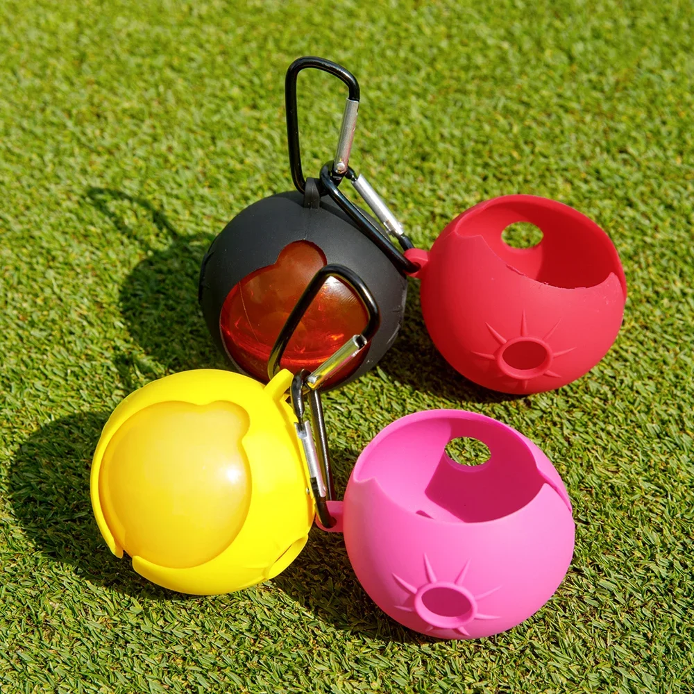 PGM Golfball-Halter, 1/4 Stück, Silikon-Golfball-Schutzhülle, tragbare Einzelball-Tasche, Golf-Sportzubehör – Detail 8