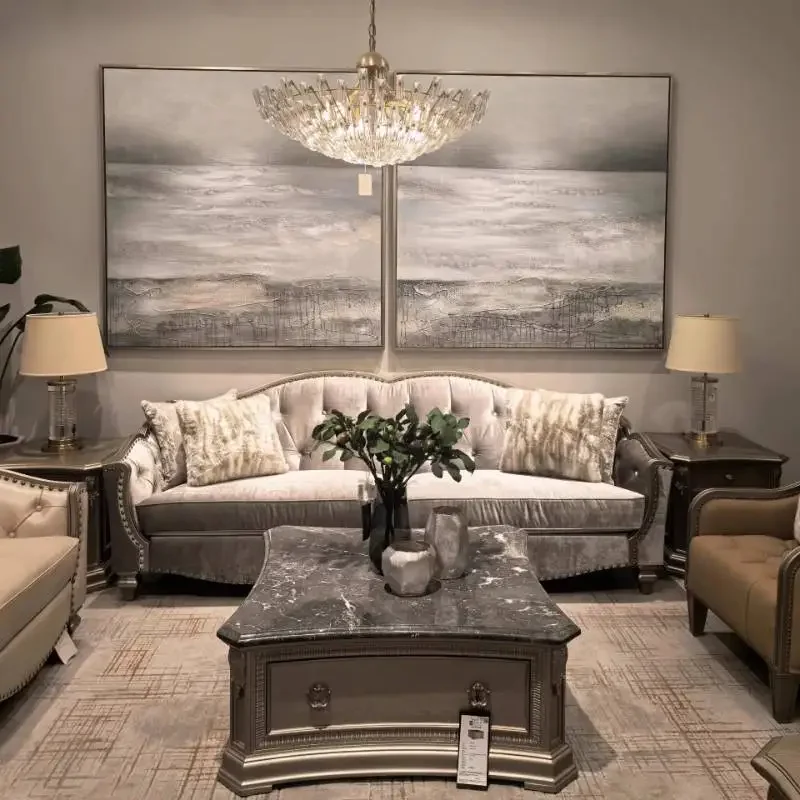 Oversized Cushion Living Room Sofas Retro Gray Lounges Sectional Living Room Sofas Curved Cheap Couch Wohnzimmer Furniture Home