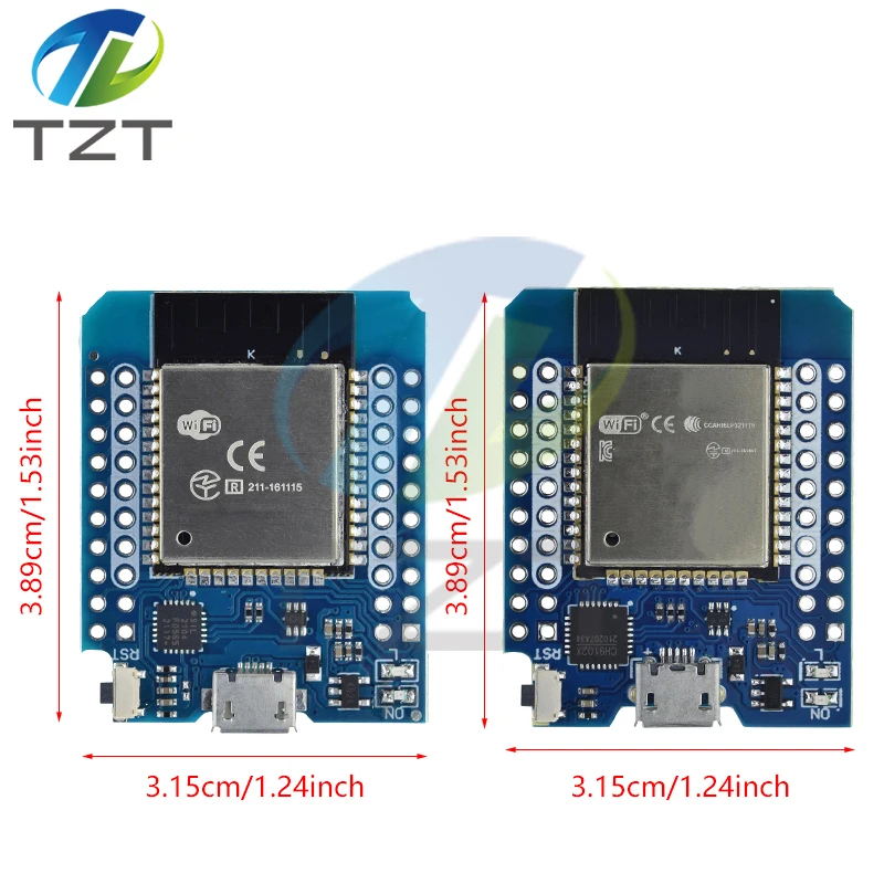 For Wemos Mini D1 ESP8266 ESP32 ESP-32S WIFI Bluetooth CP2104 Development Board Module For Arduino With Pins