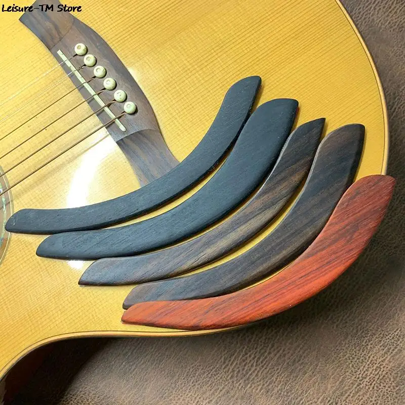 Redwood/Rosewood/Ebony Figured Solid Guitar Arm Rest Guitar Parts Guitar Wood Gauntlets For 39-41 Inch Guitar