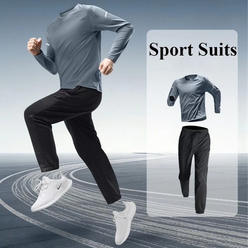 

Autumn Men's Jogging Tracksuit Sportswear Men Running Suit Spring Male Fitness Jogging Set Sweatpants Cycling Sport Suit