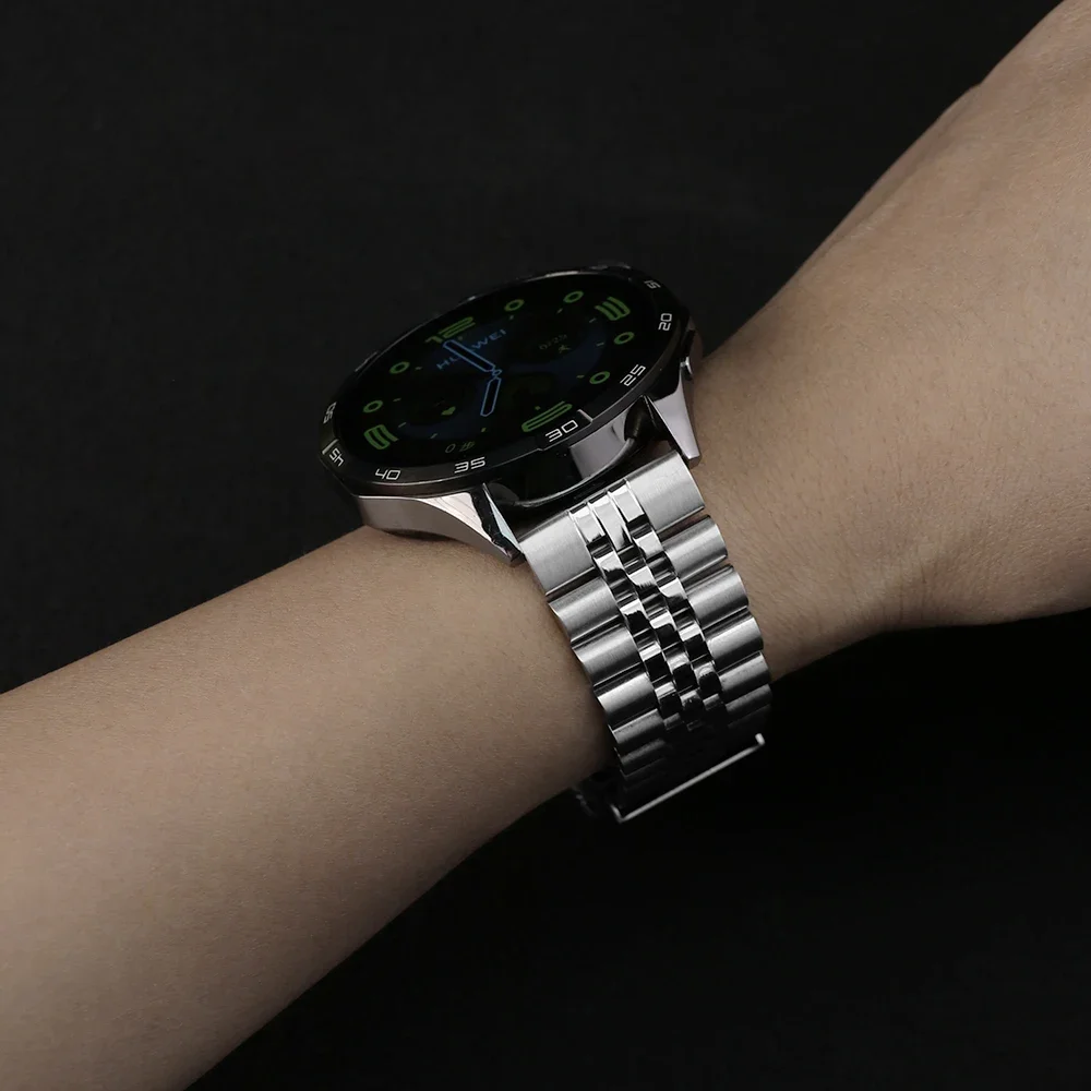 Cinturino da uomo in acciaio inossidabile da 22 mm per CMF By Nothing Watch Pro 3 2 1 Bracciale per Huawei Watch 5 /Amazfit Balance 2/Xiaomi S4 Band