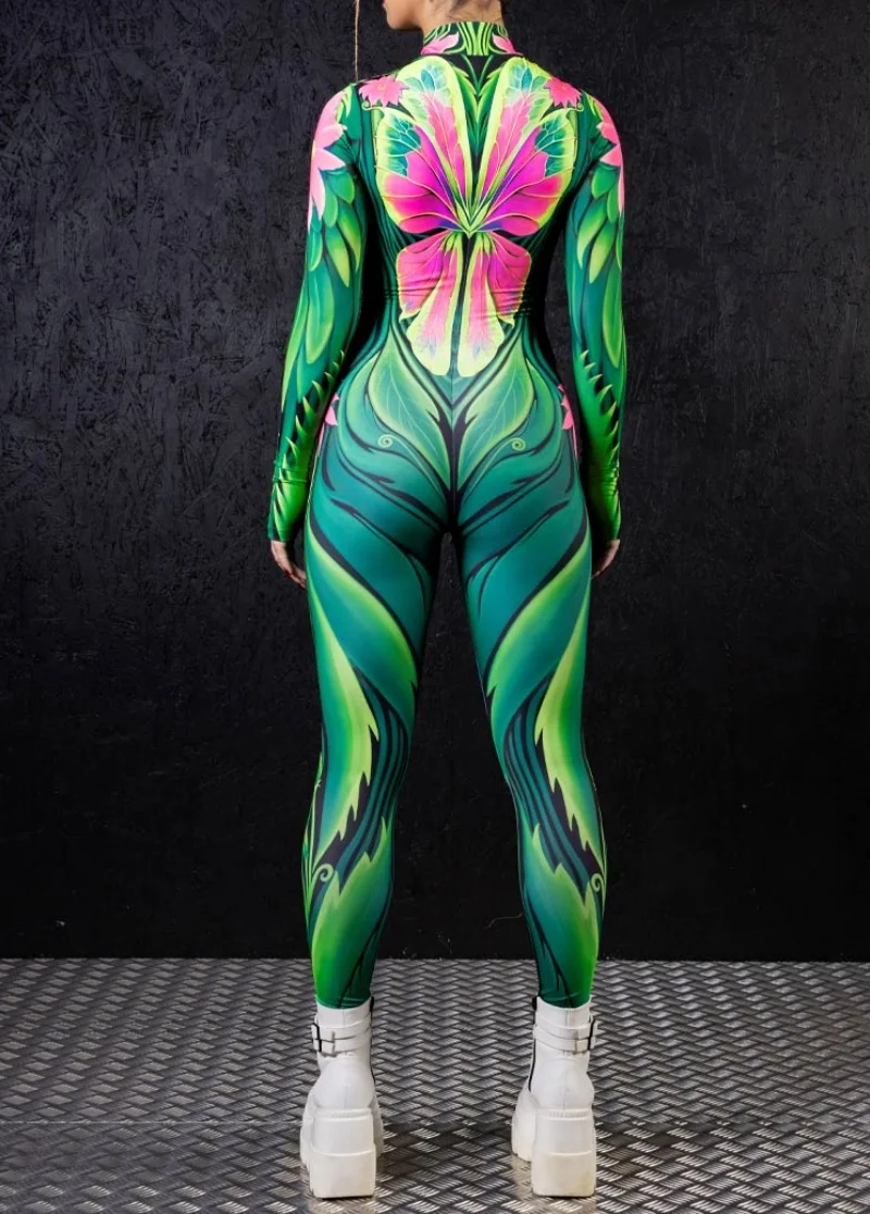Erwachsenen-Druckkostüm für Halloween-Cosplay, 3D-Digital-Bedruckter Jumpsuit, Catsuit, Aerial-Yoga-Performance-Bühnenkostüm – Detail 6
