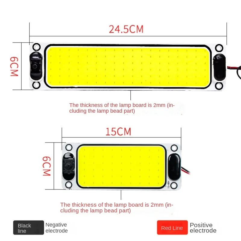 Lightweight Super Bright Cob Truck Compartment Light 12-85V Universal Car Cab Reading Light Trunk Light Board