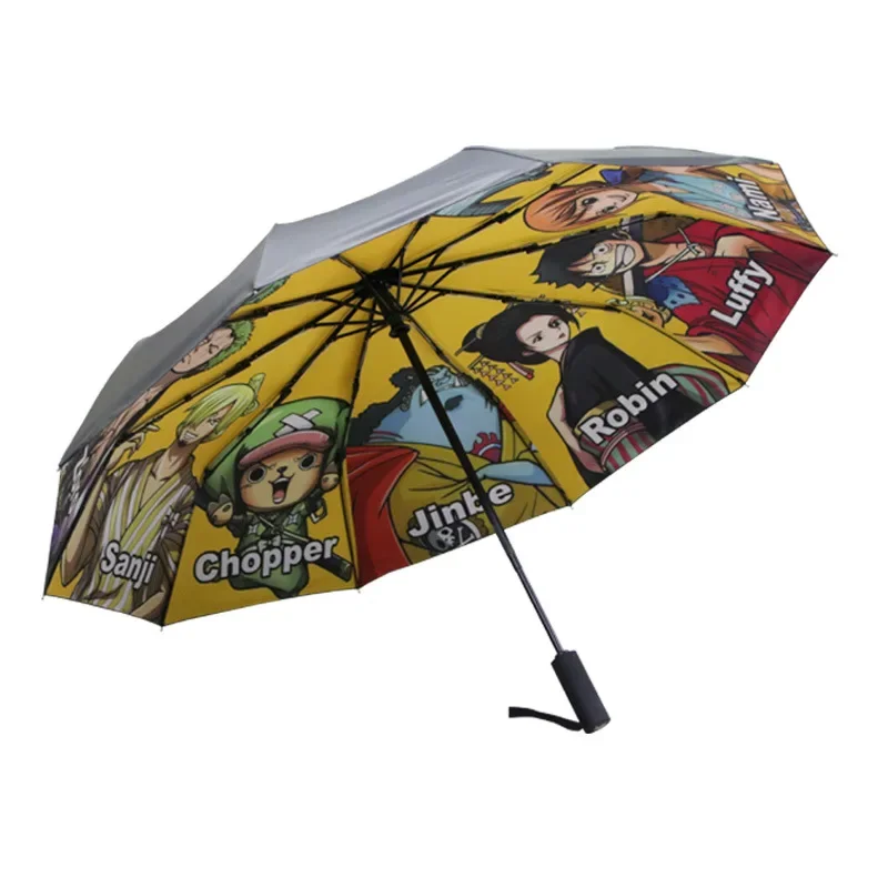 New and Fashionable One Piece Umbrella Luffy 30% Automatic Ten-Bone Reinforced Vinyl Sunscreen UV Protection Umbrella