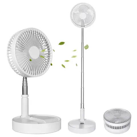 휴대용 접이식 접이식 바닥 선풍기, 가정용 바닥 테이블 팬, 공기 냉각, USB 배터리, 충전식 미니 선풍기, 7200mah