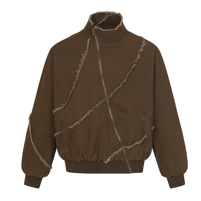 Vintage Oversized Hip Hop Jackets Coats Streetwear Harakuju Patchwork Outwear Tops For Male