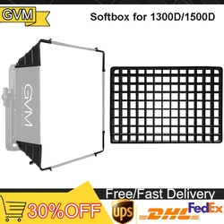 GVM Foldable Softbox Diffuser with Grid Beehive for RGB 1300D/1500D Series LED Video Light Panel Lighting Portrait Photography