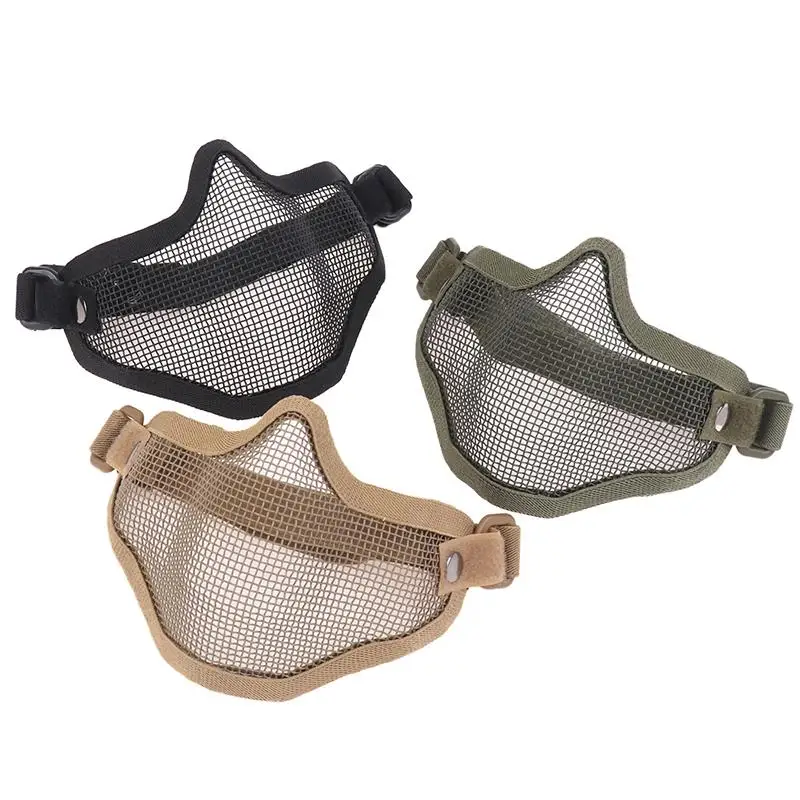 قناع Airsoft التكتيكي للصيد في الهواء الطلق، قناع شبكي واقي، ملحقات إطلاق النار بمسدس BB