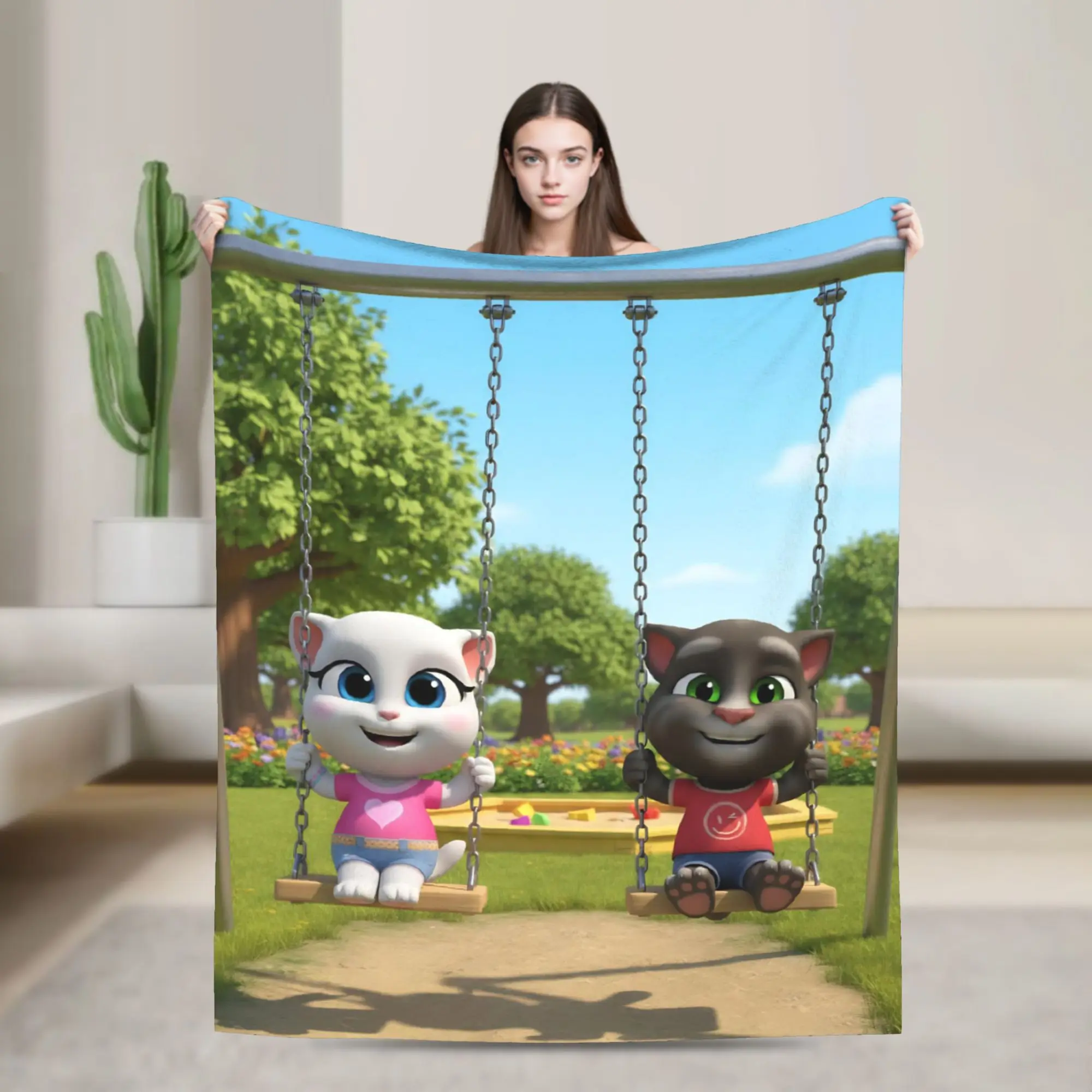 T-Talking T-Tom And F-Friends Merch Blanket Super Soft Warm  Throw Blankets for Sofa 50x60 Inches Multiple Sizes Bedding Throws