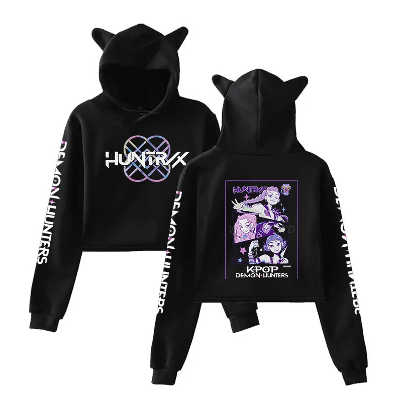 

Family Set Cosplay Anime K-Pop Demon Hunters Hoodie Harajuku Hip Hop Pullover Tops Sweatshirt UNISEX Alphabet Sportswear