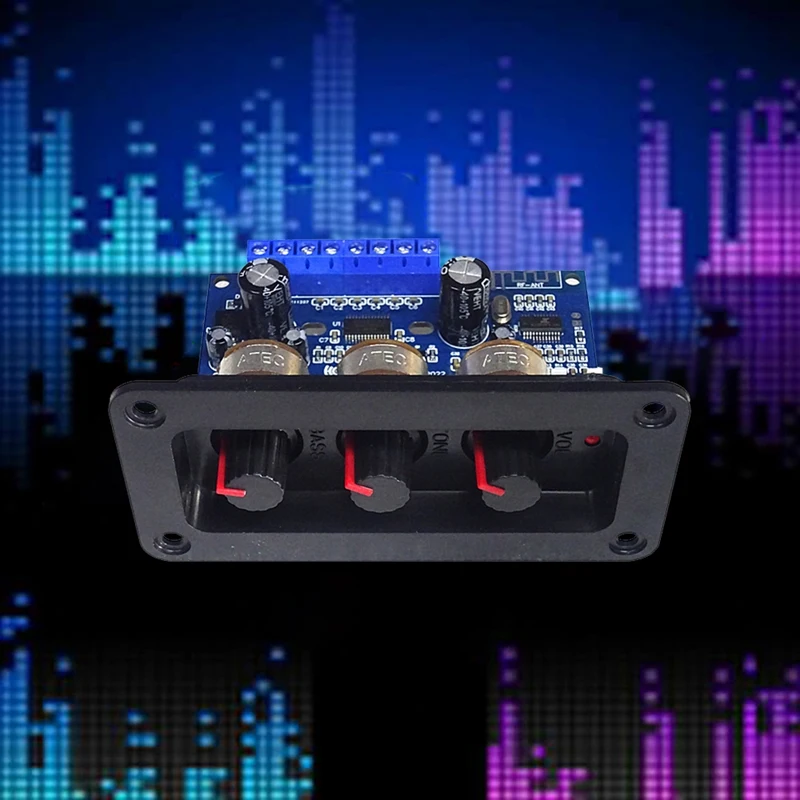 2.1 Channel Digital Power Amplifier Board With Remote Control 2X25w+50W BT5.0 Subwoofer Class D Amplifier Board DC12-20V