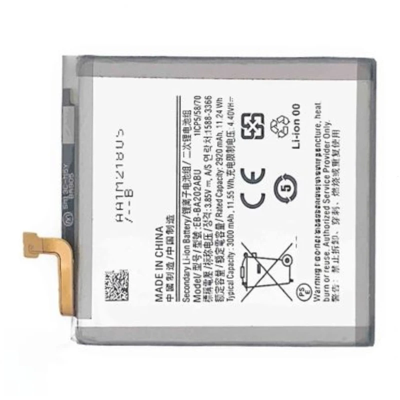 لهاتف سامسونج جالاكسي A10E الذكي EB BA202ABU بطارية طاقة 3000 مللي أمبير في الساعة 2 قطعة #5