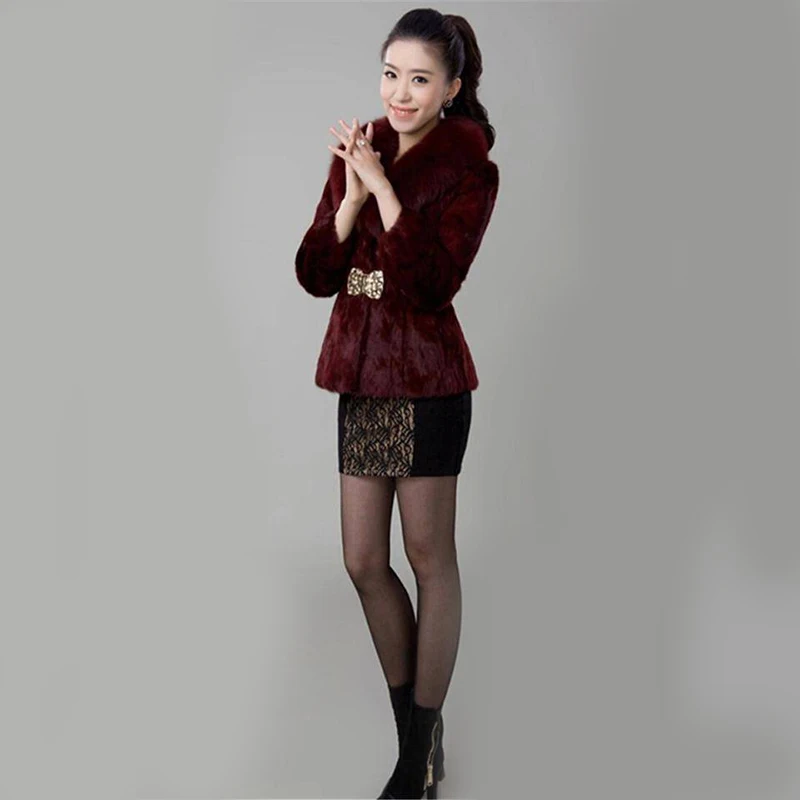 Autumn And Winter Imitation Rabbit Hair Coat Fashion Jacket Imitation Artificial Fur Coat Imitation Fur Women's Clothing