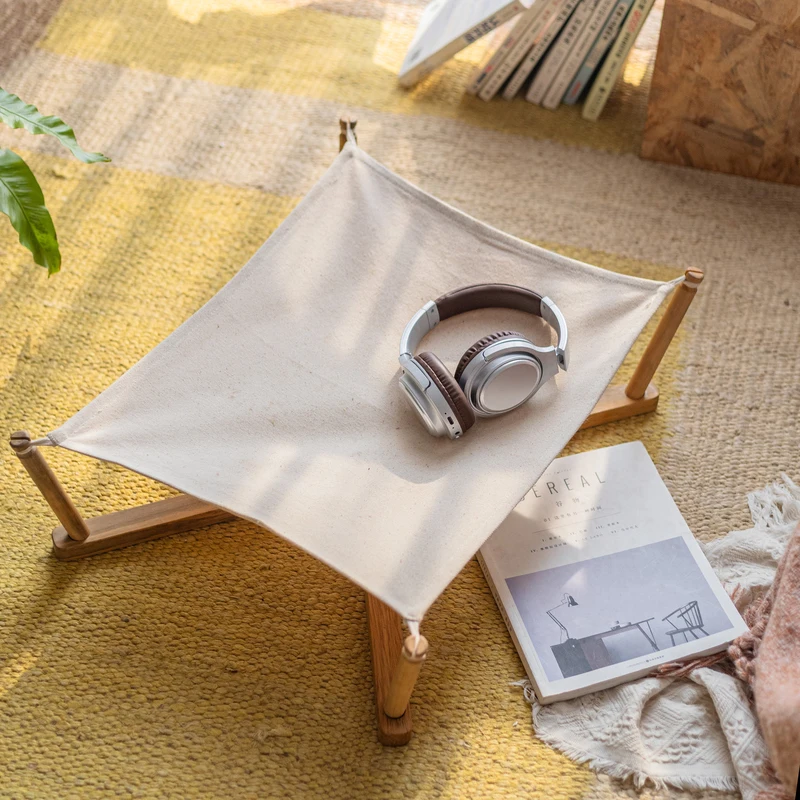 Cat bed Pet bed Cat hammock Solid wood cat nest Canvas All seasons Small dog kennel Removable and washable dog bed