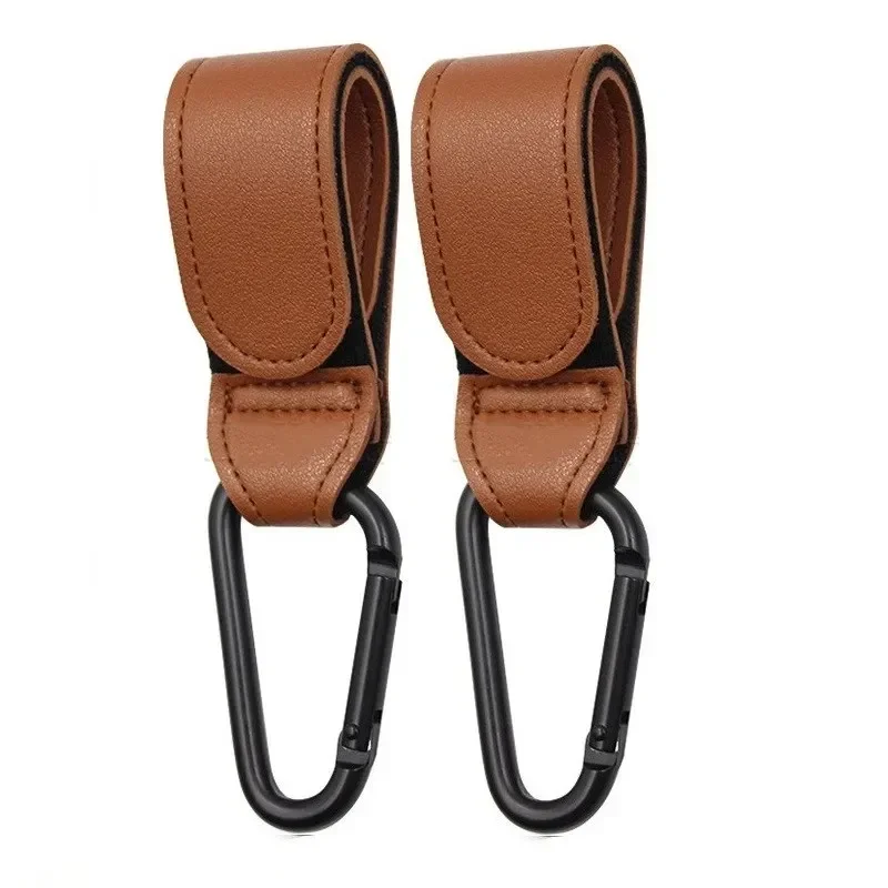 1/2/4pc PU Leather Baby Bag Stroller Hook Pram Rotate 360 Degree Rotatable Cart Organizer Pram Hook Crochet Stroller Accessories
