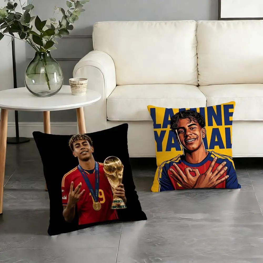 Football-Lamine Yamal-s Pillow Case Cushion Cover Throw Pillow Case For Car Sofa