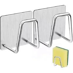 Escurridor autoadhesivo para cepillo de limpieza de esponjas, ganchos de pared, organizador de cocina, accesorios de baño, soporte de almacenamiento