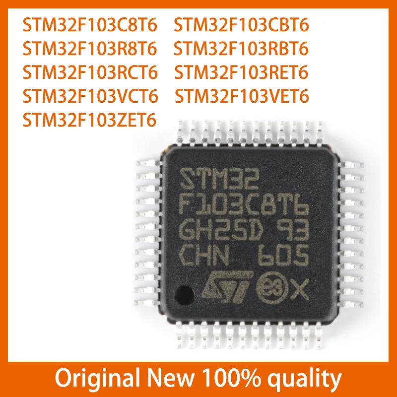 100% New Original Chipset  STM32F103C8T6 STM32F103CBT6 STM32F103R8T6 STM32F103RBT6 STM32F103RCT6 STM32F103RET6 STM32F103VCT6