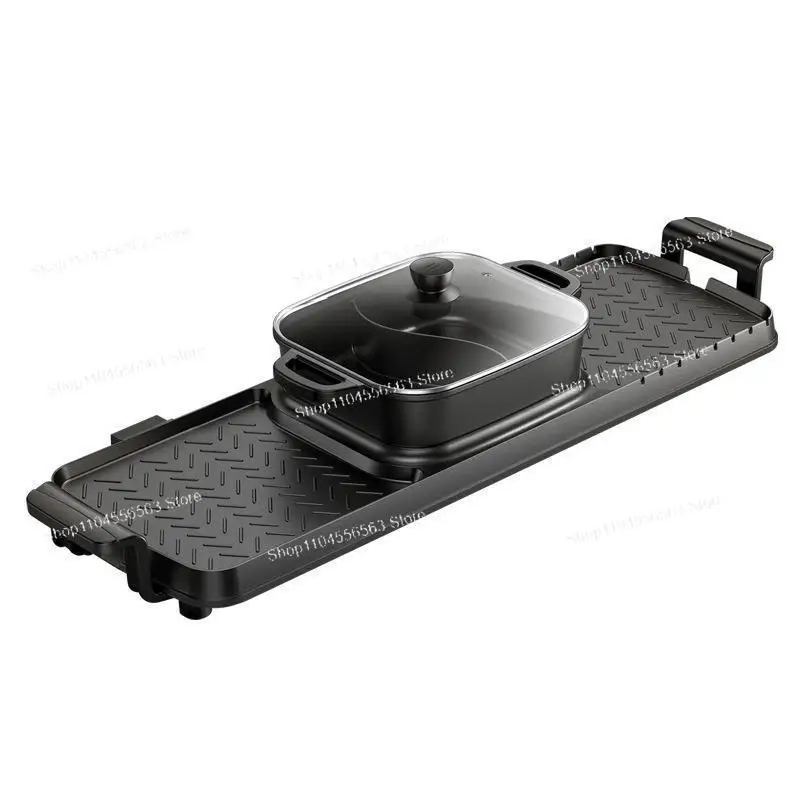 Electric barbecue grill, household multi-functional barbecue machine, rinse-roast hot pot all-in-one machine