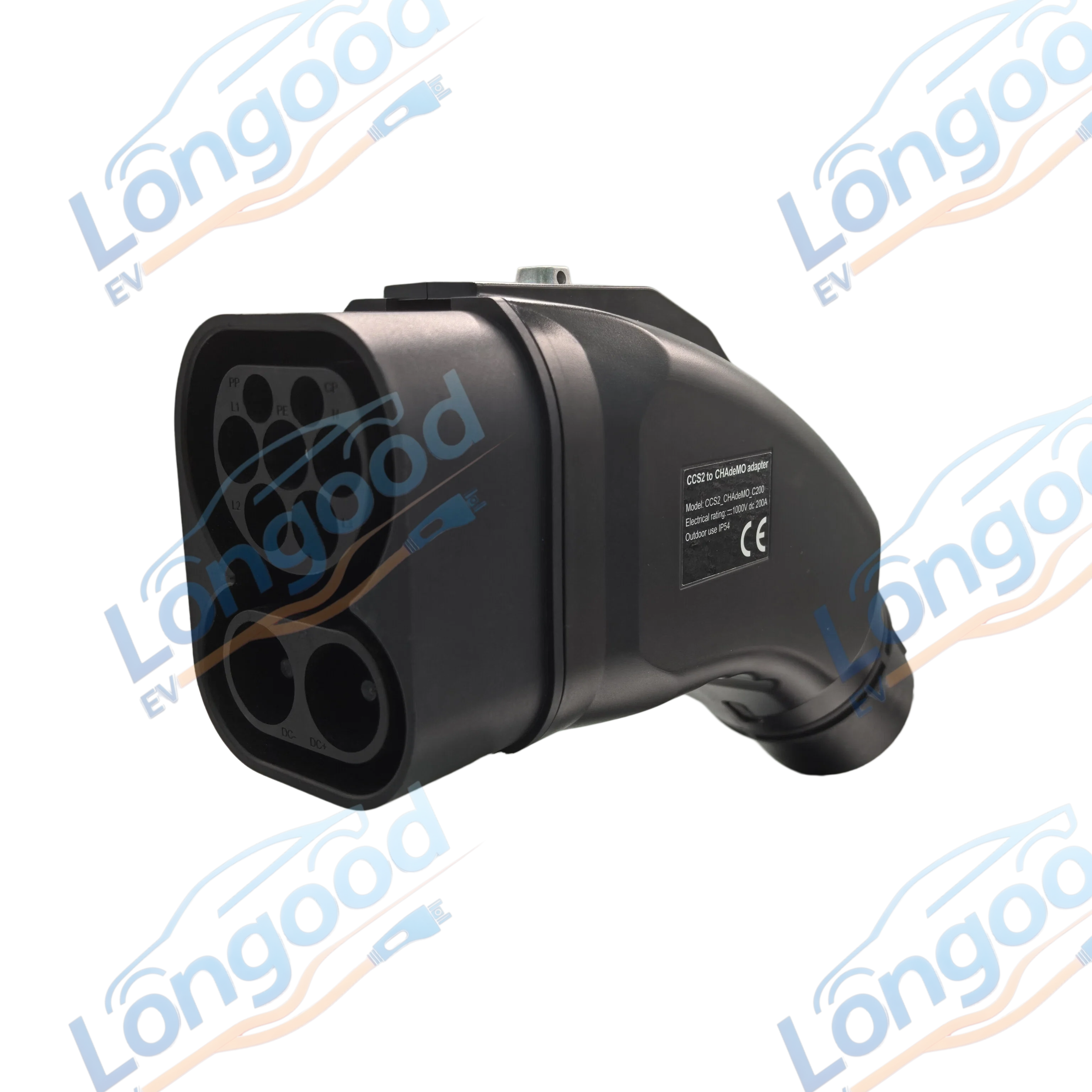 

Адаптер для быстрой зарядки электромобилей Longood CCS2 на CHAdeMO, 1000В 200А, для европейских зарядных станций и японских электромобилей
