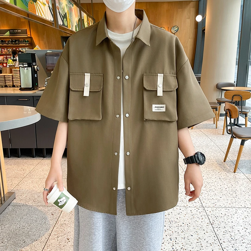 Men Summer Outdoor Cargo Short Sleeve Shirt US SWAT Tactical Lightweight Quick Dry Multi-pocket Casual Camping Safari Work Shirt