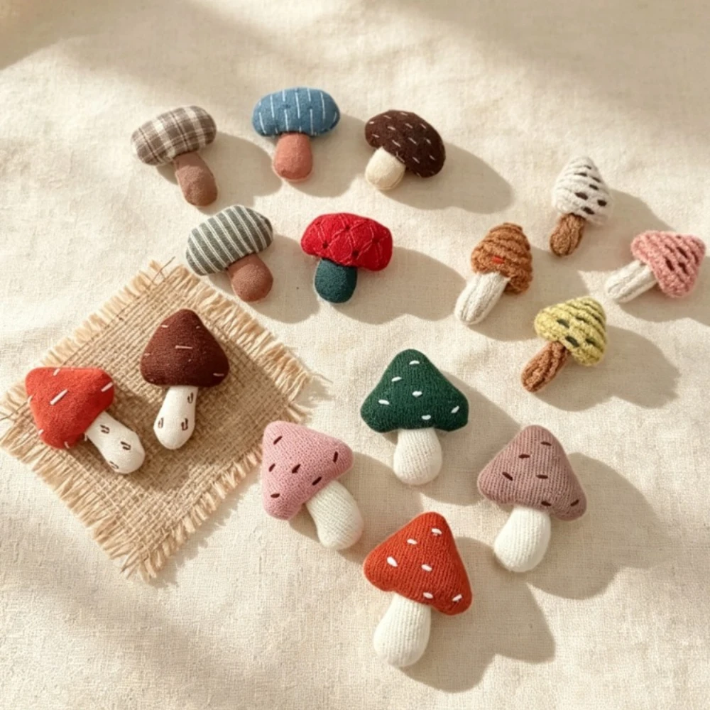 New Mushroom Plant Japanese-style Brooch Fabric, Handcrafted, Fun and Versatile DIY Brooch Accessory