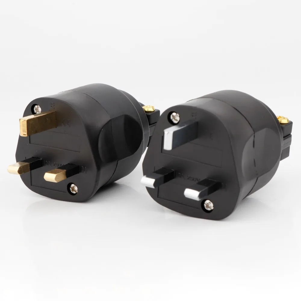 UK 3-Pin UK AC-Netzstecker Männlich Wiederanschließbarer Sicherungsanschluss Verlängerungskabel Adapter HiFi Audio-Adapter I – Detail 1
