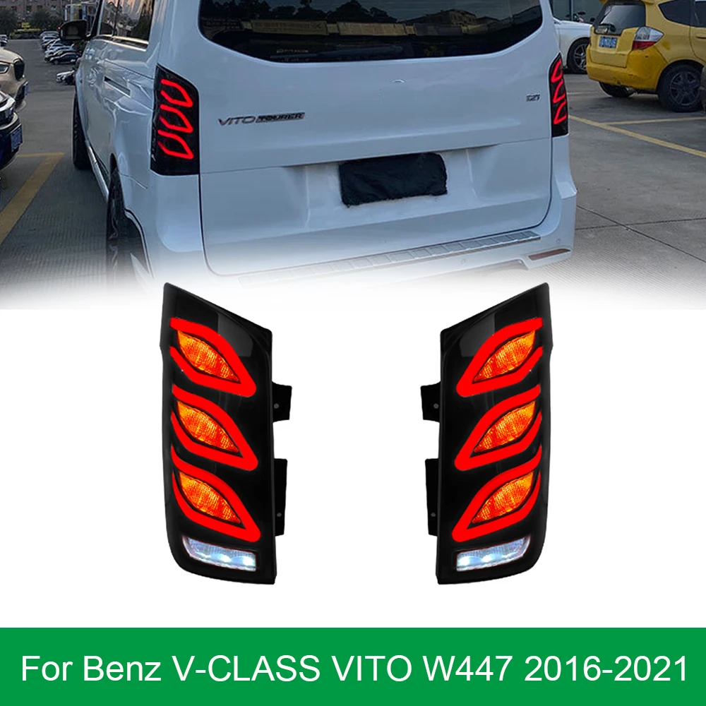 LED Car Taillight Tail Lamps For Mercedes Benz W447 V Class Vito 2016 2017 2018 2019 2020 2021 Turn Signal Reverse Brake Light