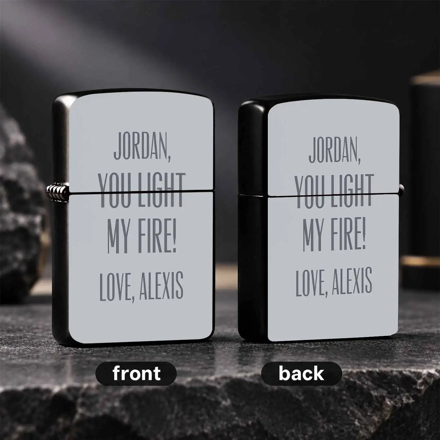 Custom Personalized Name Romantic Lighter, Thoughtful Warm Gift For Any Occasion, Portable Practical Keepsake To Deliver Your Unique Affection, Surprise Your Loved One With Exclusive Heartfelt Message, Ideal For Daily U A Humorous And Inter