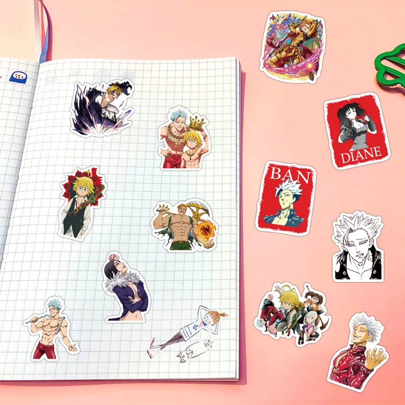 50Pcs Animation The Seven Deadly Sins Personalized Graffiti Sticker Motorcycle Trunk Refrigerator Guitar Waterproof Anime Decal