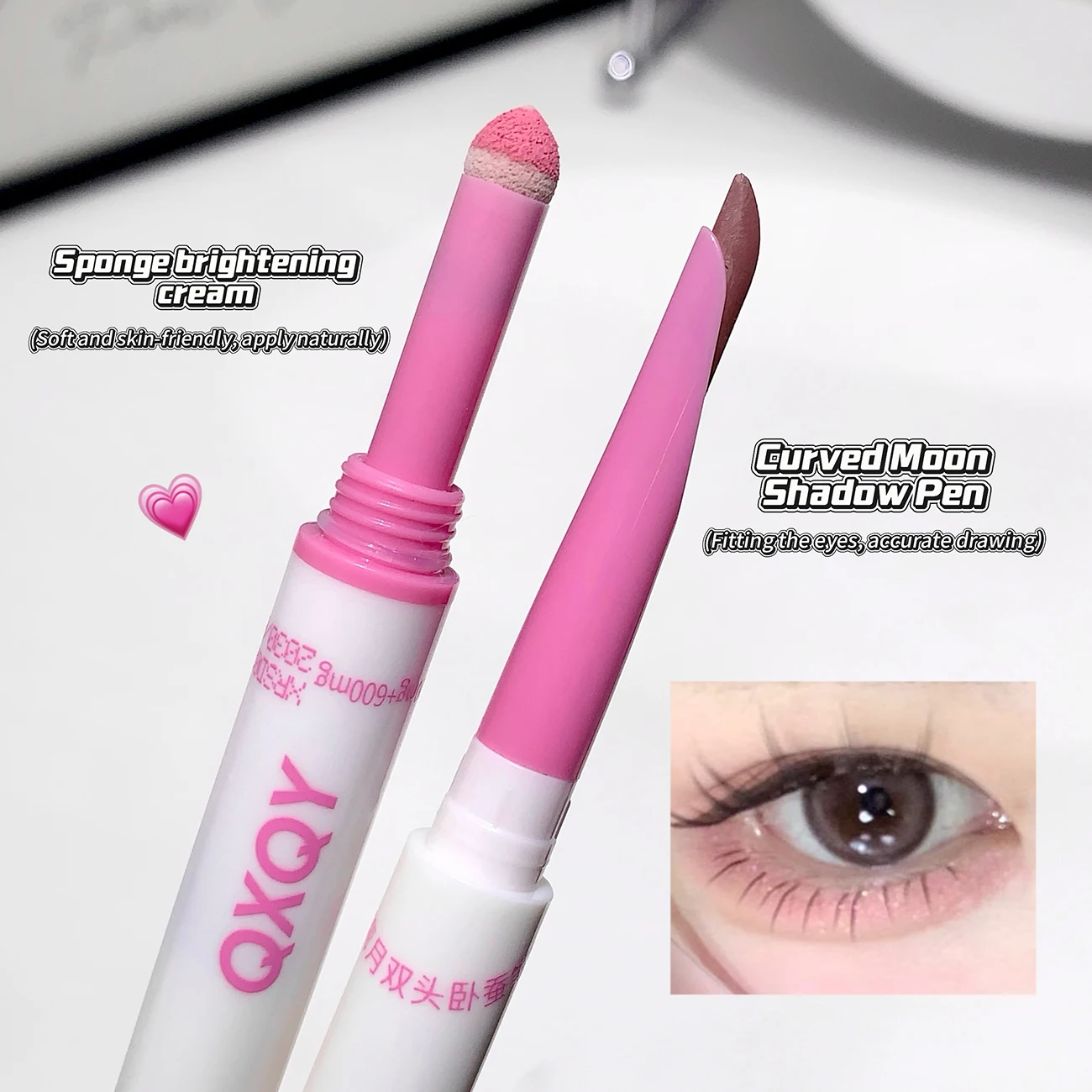 Dual-Ended Eyeliner Pencil - Zijderupspen met gladde textuur, eenvoudige toepassing en langdurige oogmake-up voor beginners