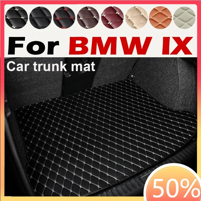 Car Trunk Mat For BMW IX 2022 Five Seats Waterproof Non-Slip Custom Exact Fit Car interior