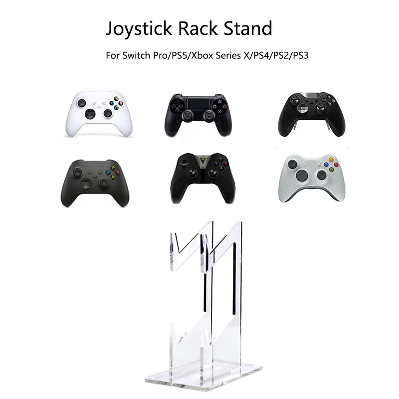 Dual Game Controller Storage Stand for Switch Pro/PS5/Xbox Series X/PS4/PS2/PS3 2-layer Acrylic Gamepad Display Support Holder