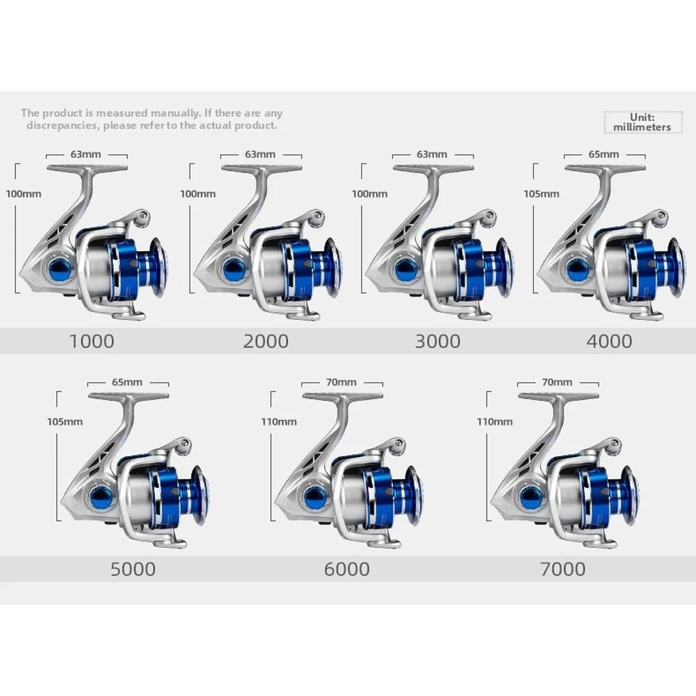 Fishing Reel Long Cast 5.2:1 Gear Ratio For Bass Saltwater Freshwater Ultralight Spool Fold Rocker Interchangeable Easy To Carry