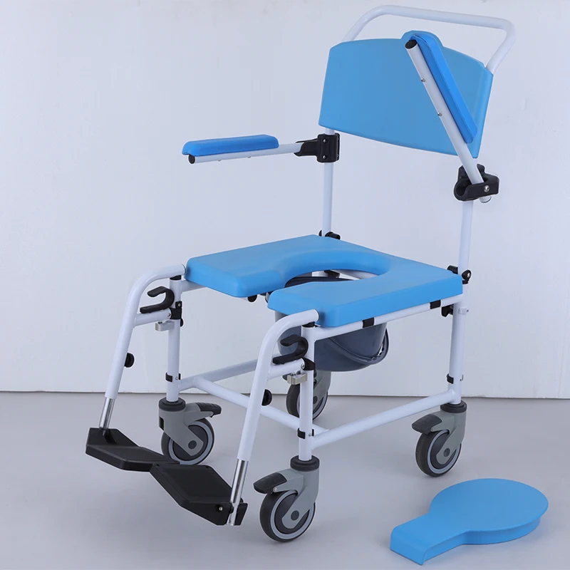 كرسي استحمام خفيف الوزن من الألومنيوم لكبار السن والكبار، كرسي متحرك ناعم، وظيفة العلاج الطبيعي، منتج طبي صحي #4
