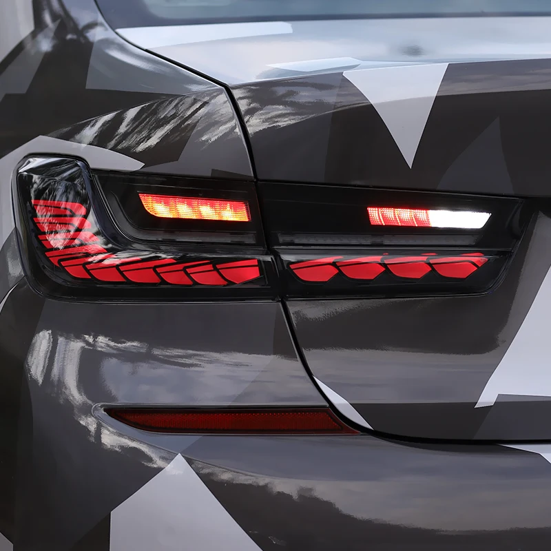 Gut aussehende neue Voll-LED-Rücklichter im Dragon Scale-Stil für 3er-Serie G20 2019–2021, Rücklicht für Autobeleuchtungssystem