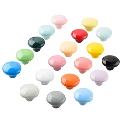 Ceramic Desk Drawer Cabinet Furniture Knob Round Colorful Rainbow Wardrobe Kitchen Cupboard Child Kid Room Cute Door Pull Handle