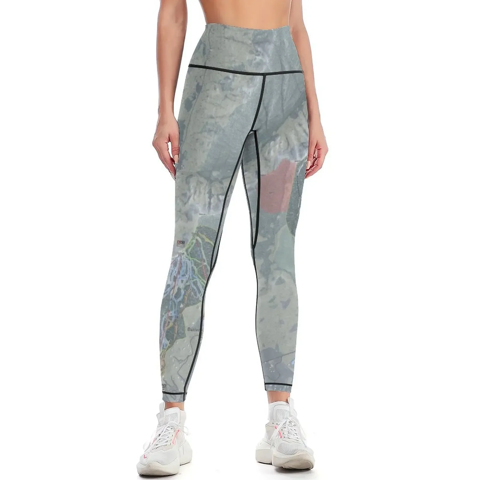 

Aspen Snowmass Resorts Trail Map Leggings Sportswear woman gym Women's sportswear legings for fitness gym womans Womens Leggings