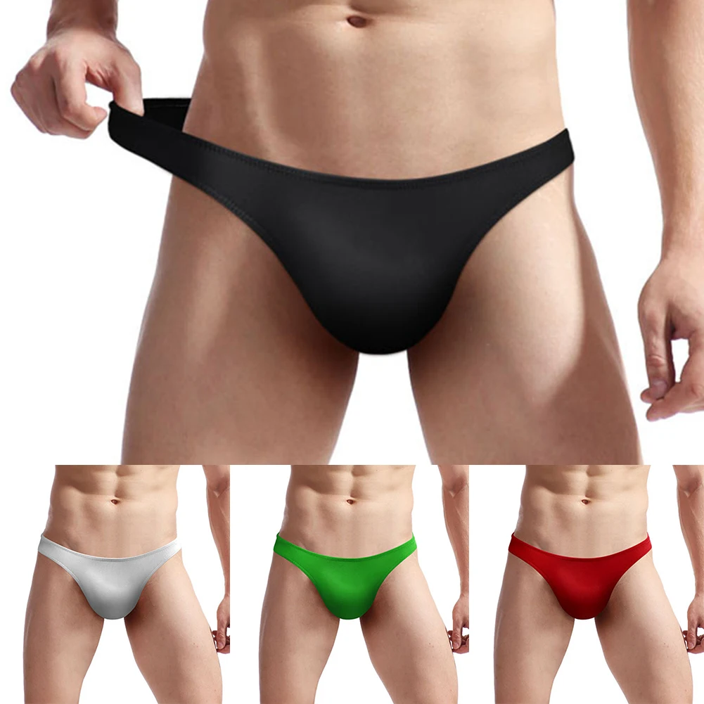 Sexy Men Thong Open Crotch Bikini Briefs Hollow Out Low Rise Underpants Solid Breathable Underwear Elastcity Erotic Knickers