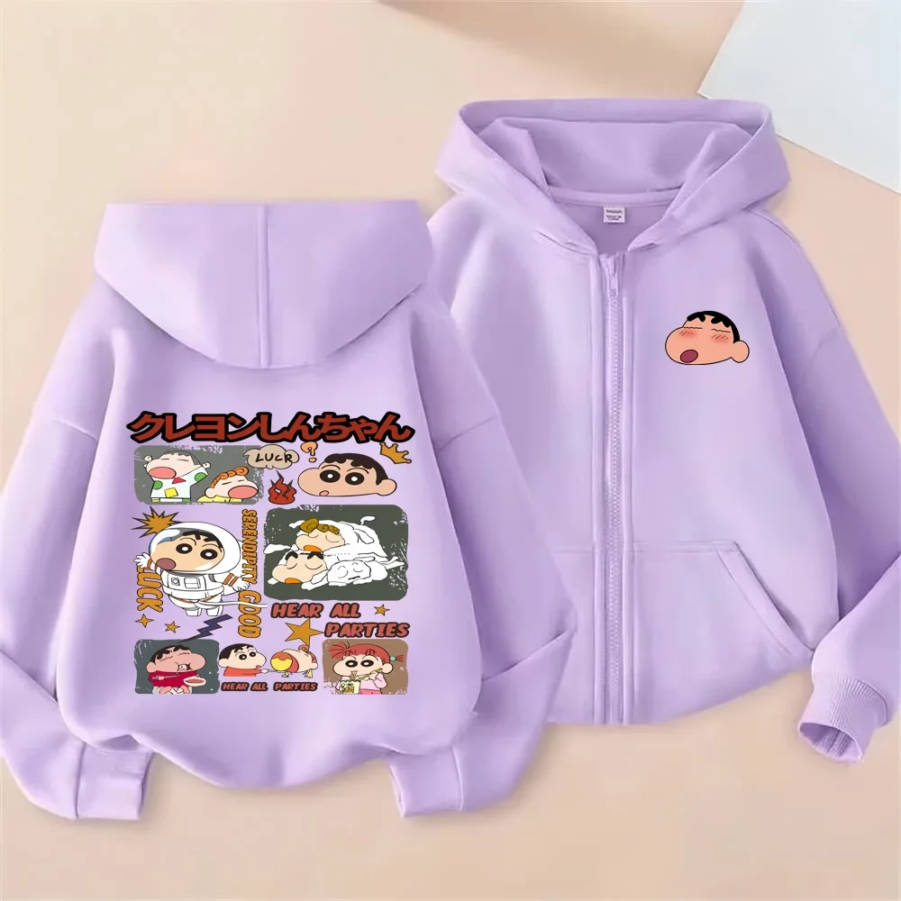 Shin-chan Sudadera con capucha con cara divertida Ropa para niños Ropa de abrigo de primavera de moda