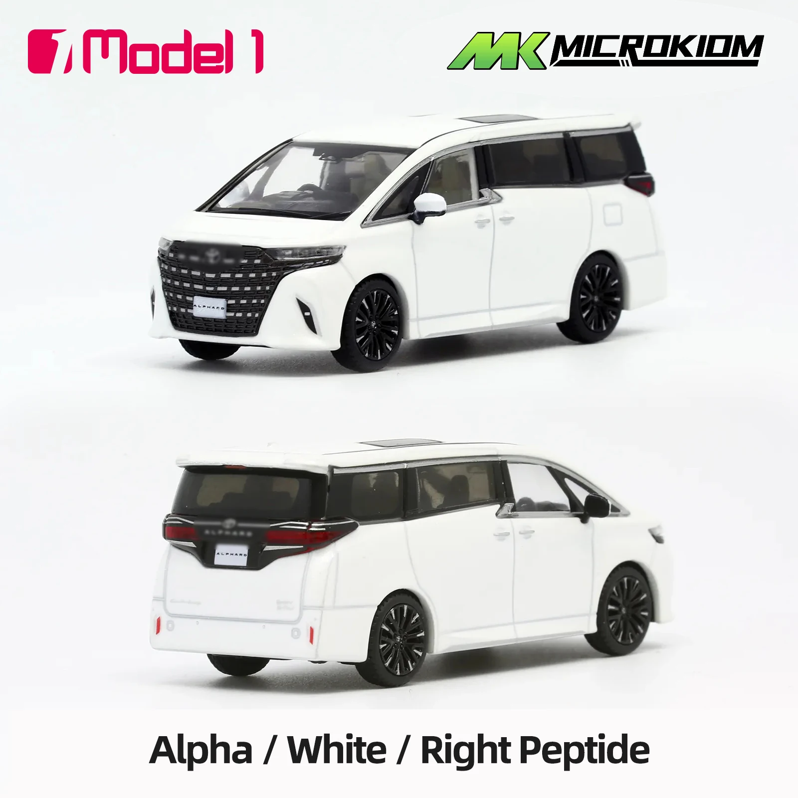 Model 1 Alloy MPV kendaraan komersial 1/64 Alpha Wilfa paduan mobil Model