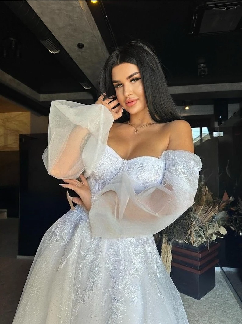 Tea Length Elopement Dresses Corset Rehearsal Dinner Wedding Dresses Sleeve Lace Bridal Simple Wedding Dress White Bridal Dress